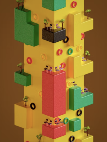 Mini Dice Tower Game Set