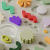 a group of colorful puzzle pieces